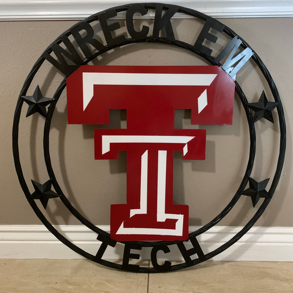 TEXAS TECH METAL COLLEGE WESTERN HOME DECOR WALL ART BRAND NEW