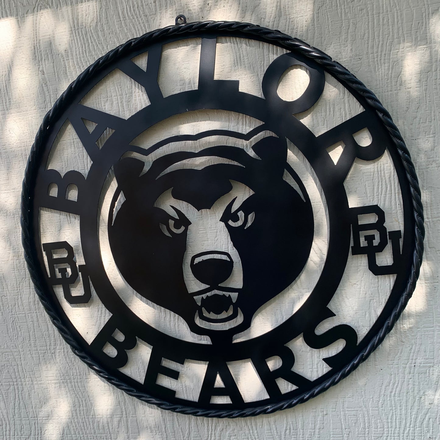 12", 18", 24", 32" BAYLOR BEARS ALL BLACK CUSTOM METAL VINTAGE TEAM SIGN WALL ART WESTERN HOME DECOR