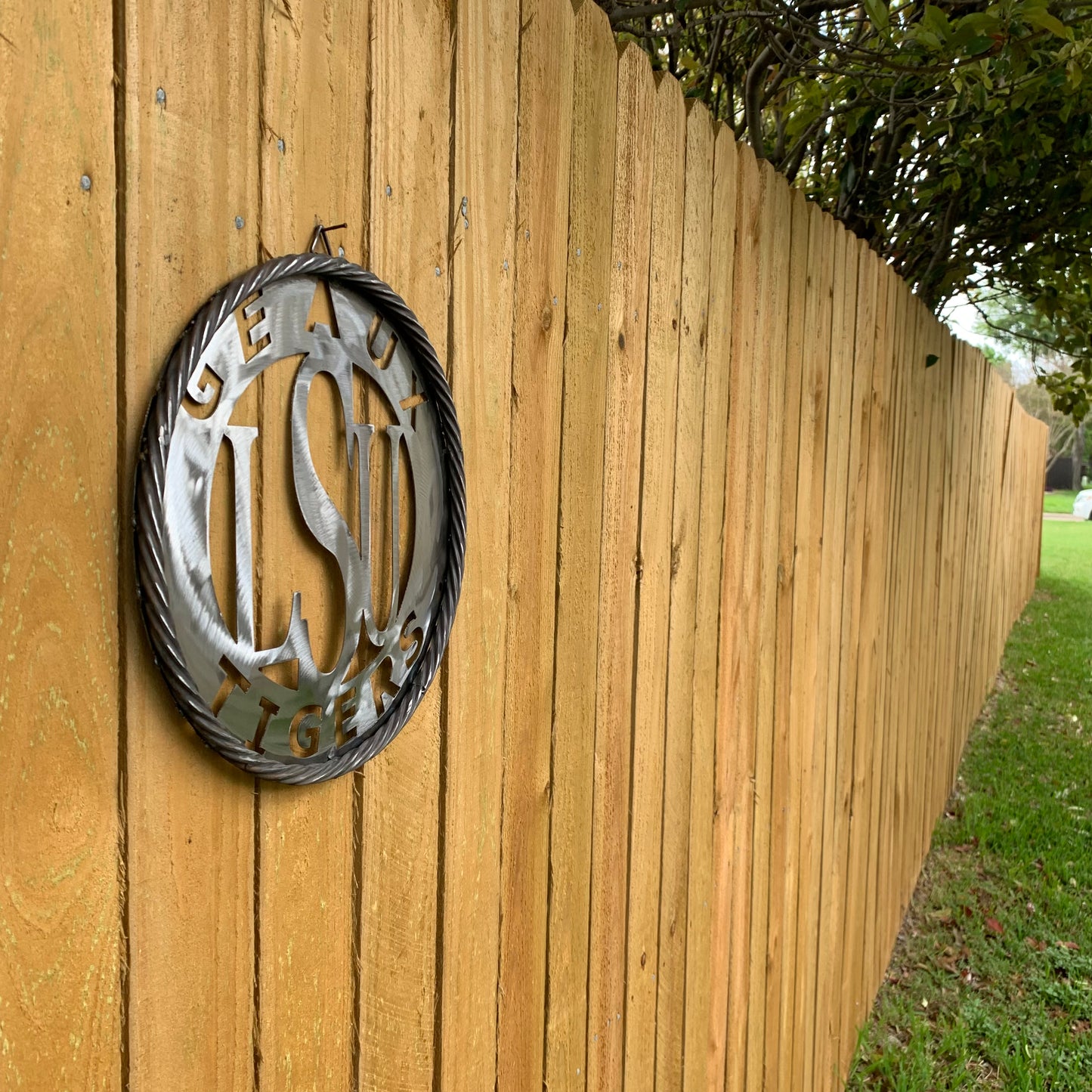 12",18",24",32" LSU GEAUX TIGERS CUSTOM RAW METAL VINTAGE CRAFT TEAM SIGN WESTERN HOME DECOR HANDMADE