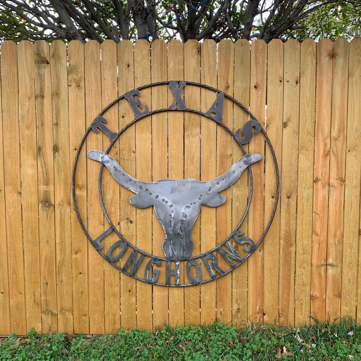 50" TEXAS LONGHORNS LARGE CUSTOM RAW METAL VINTAGE CRAFT SIGN TEAM ART UNPAINTED WESTERN HOME DECOR HANDMADE STEEL #EH12570