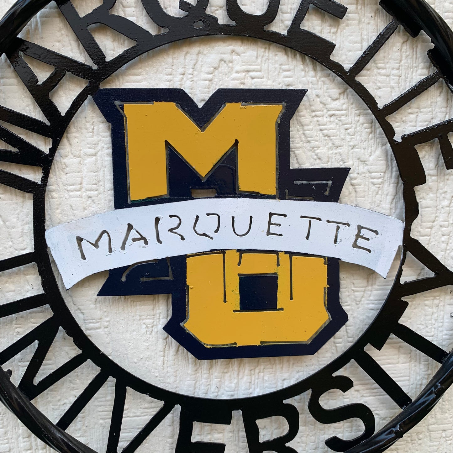 12",18",24" MARQUETTE METAL CUSTOM VINTAGE CRAFT WALL ART TEAM SIGN HANDMADE