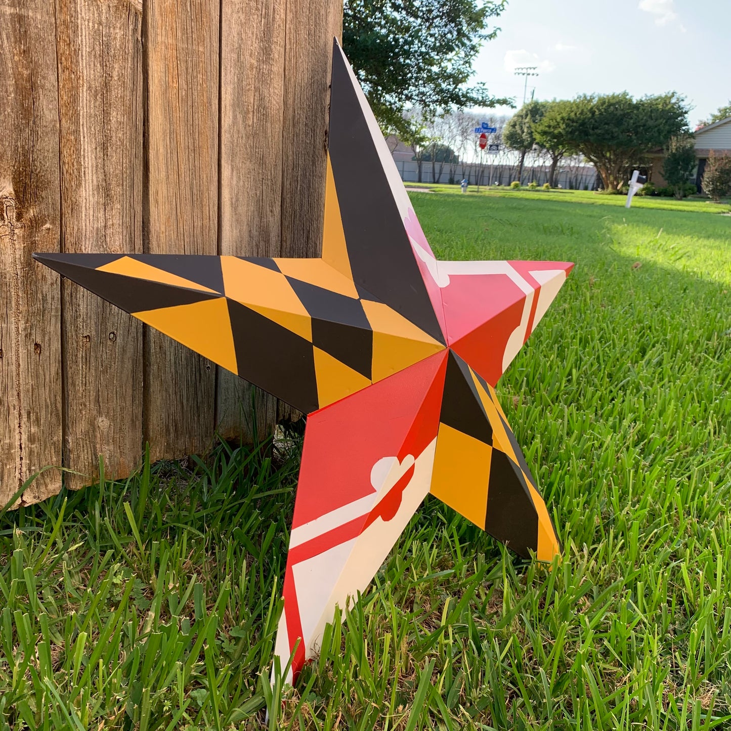 MARYLAND FLAG BARN METAL STAR WESTERN HOME DECOR HANDMADE 22",24",30",36" #EH10423