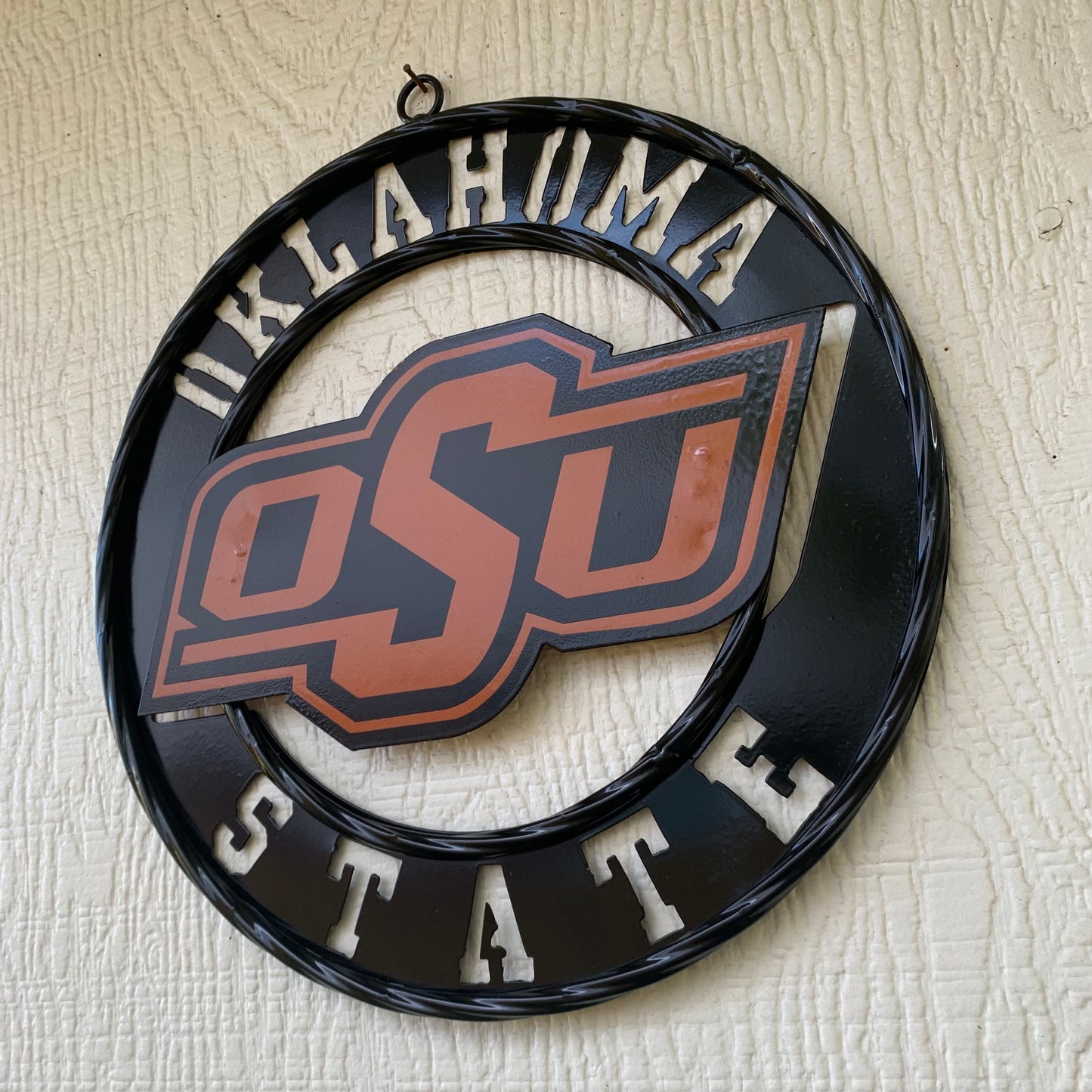 12" OSU OKLAHOMA STATE COWBOYS CUSTOM METAL VINTAGE CRAFT SIGN WESTERN HOME DECOR HANDMADE