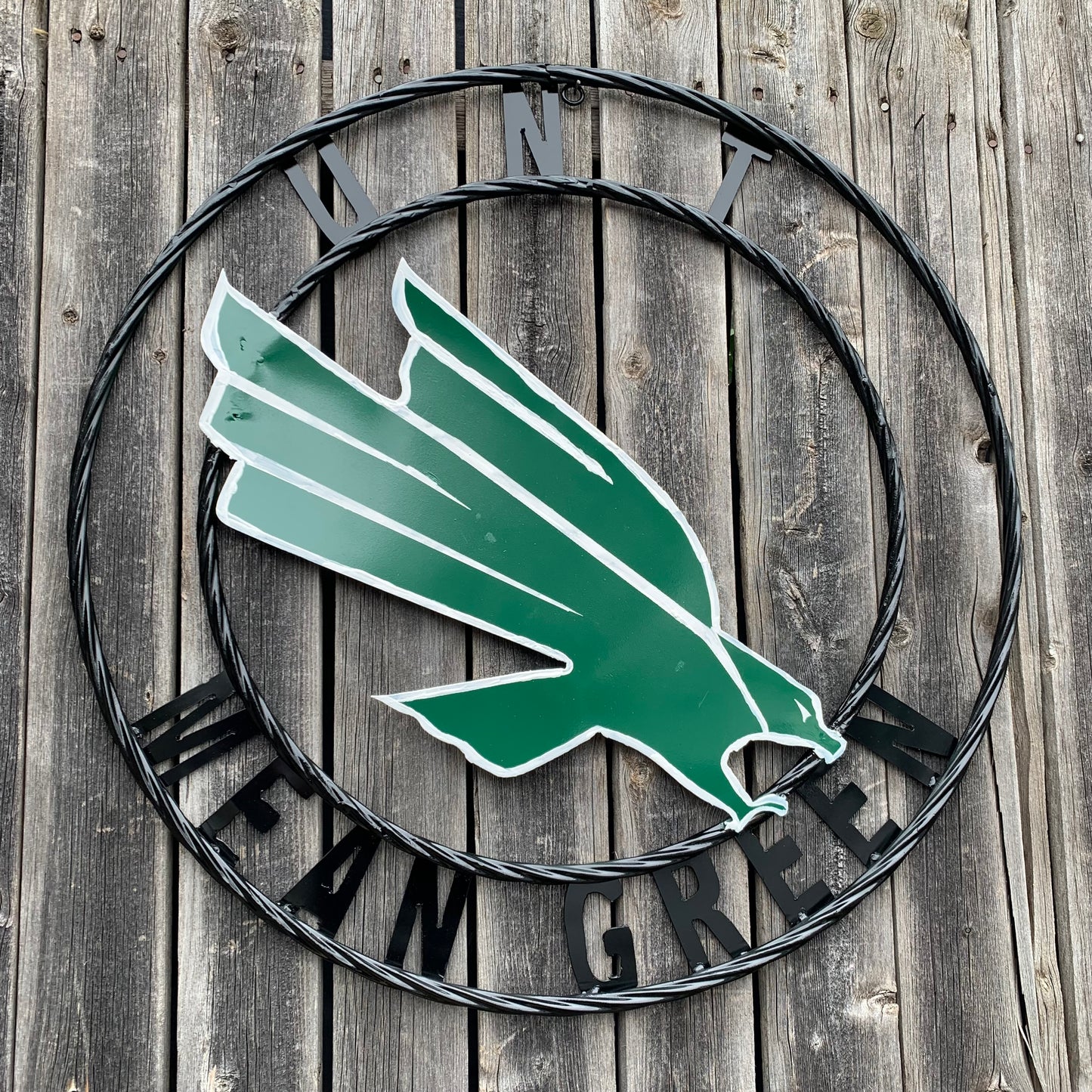 12",18",24",32",36" UNT MEAN GREEN CUSTOM METAL VINTAGE CRAFT SIGN TEAM HANDMADE