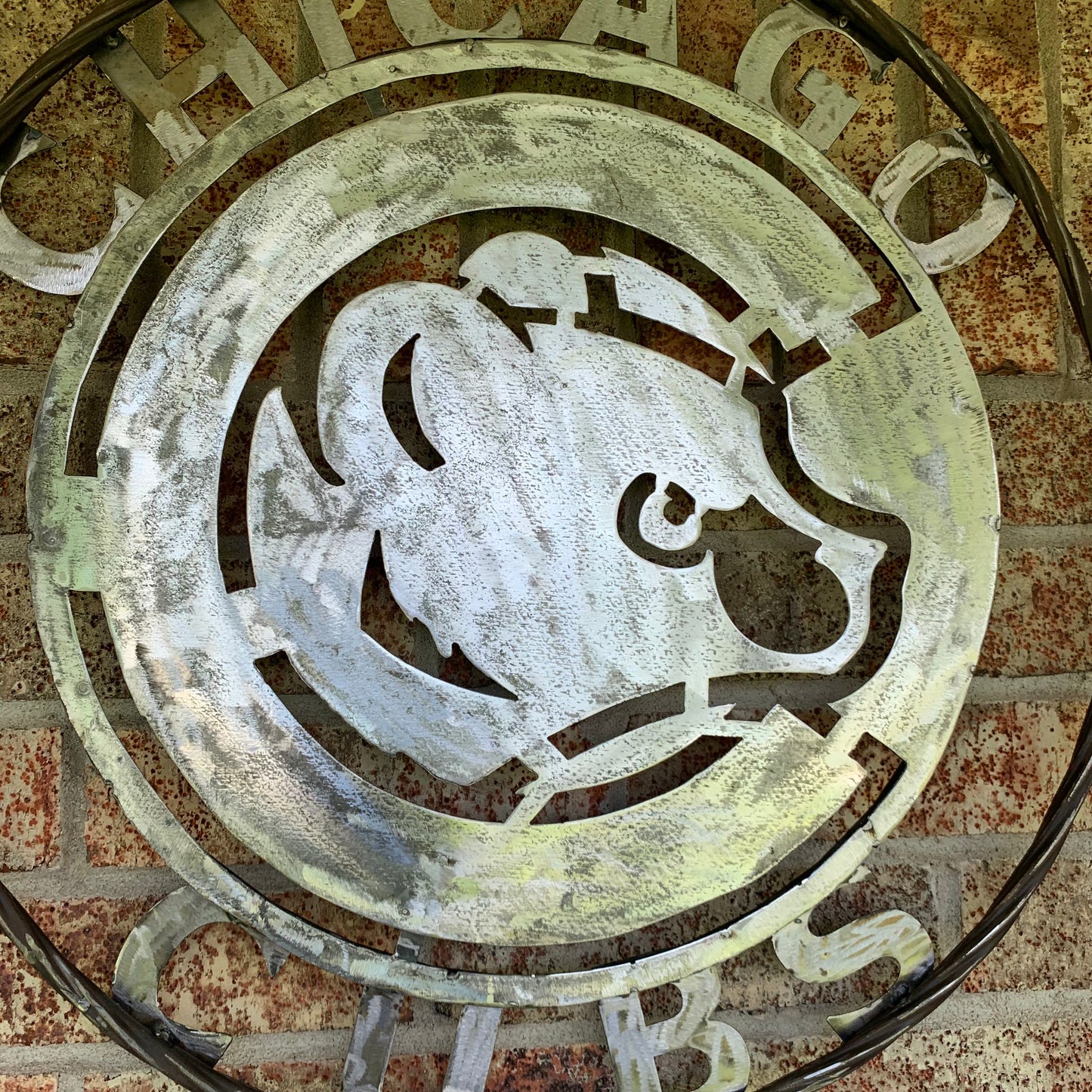 12", 18", 24", 32" CHICAGO CUBS CUSTOM RAW METAL VINTAGE CRAFT TEAM SPORTS SIGN HANDMADE