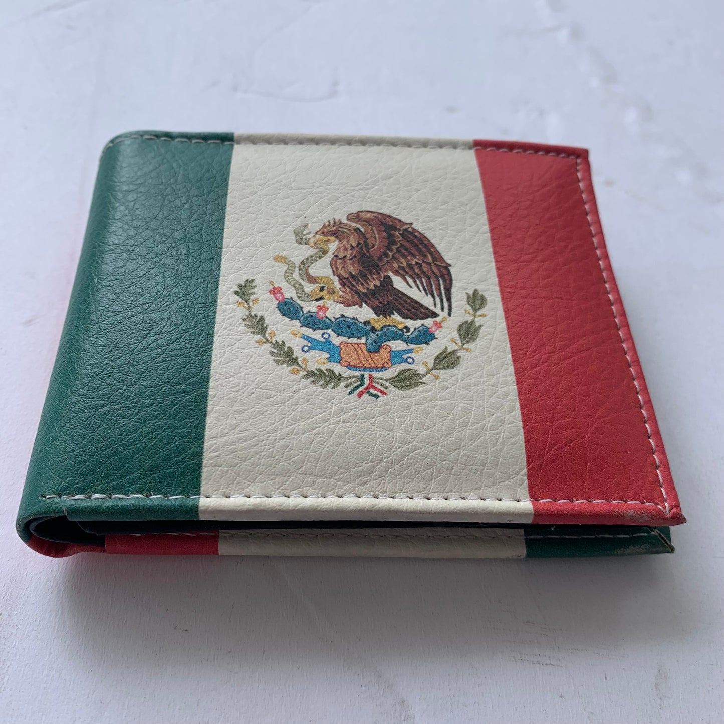 5" MEXICO FLAG WALLET LEATHER BIFOLD WALLET NEW