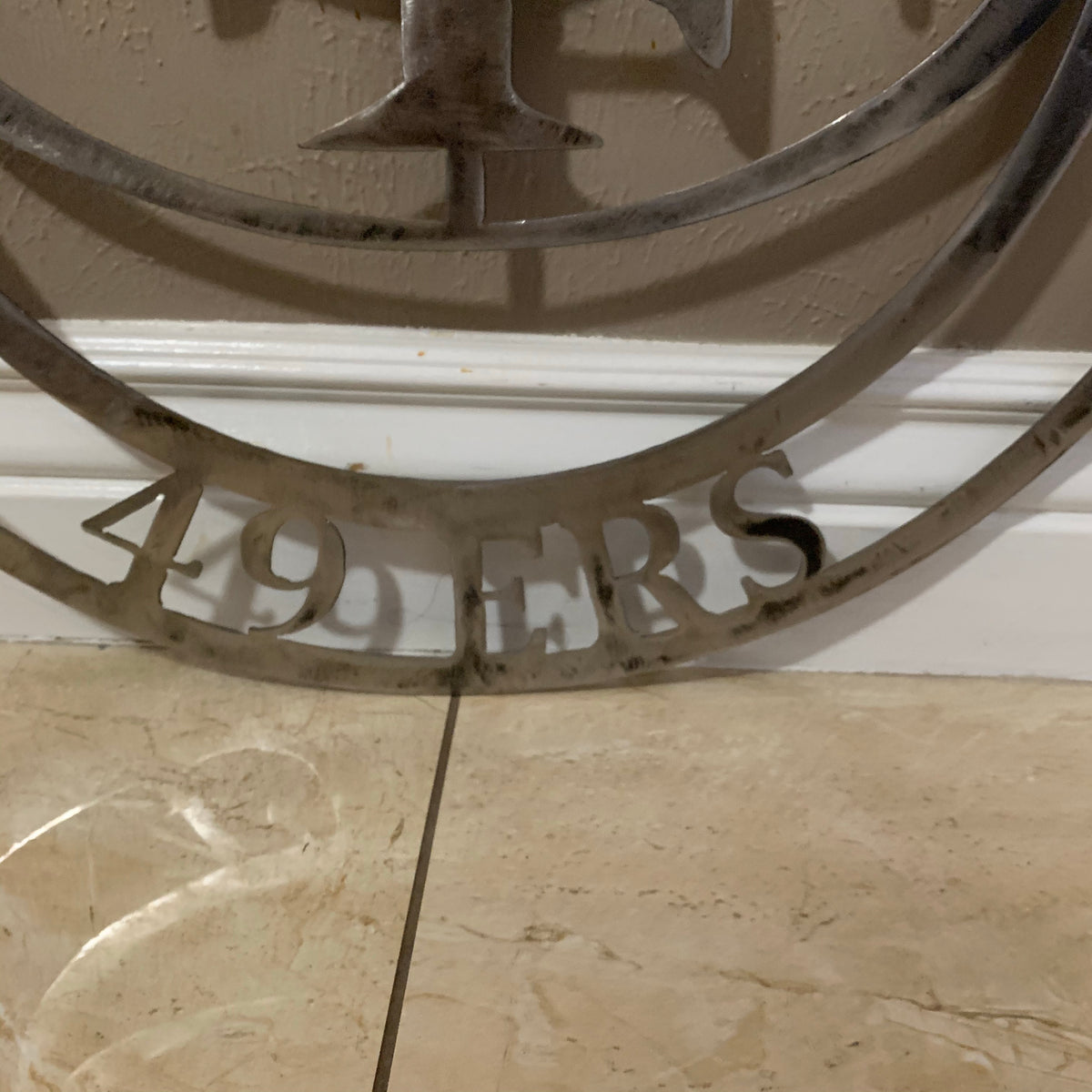 SAN FRANCISCO 49ERS METAL CUSTOM VINTAGE RAW METAL CRAFT TEAM SIGN HANDMADE 12",18",24",32",36",40",50"