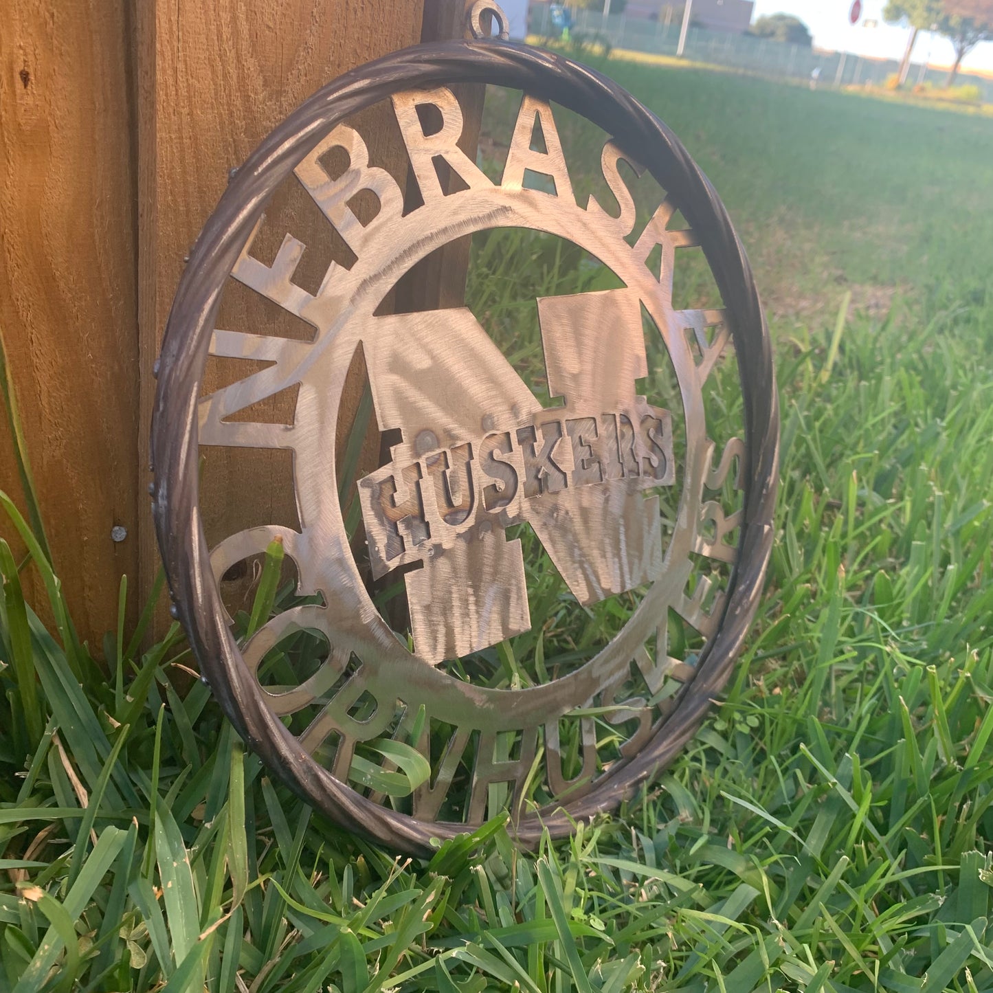 12", 18", 24", 32" NEBRASKA HUSKERS RAW METAL CUSTOM VINTAGE CRAFT TEAM SIGN