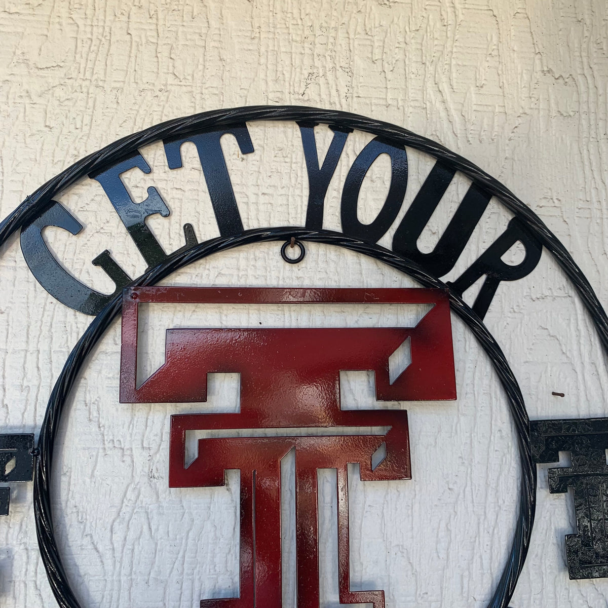 12", 18", 24", 32" GET YOUR GUNS UP TEXAS TECH CUSTOM METAL VINTAGE CRAFT TEAM SIGN