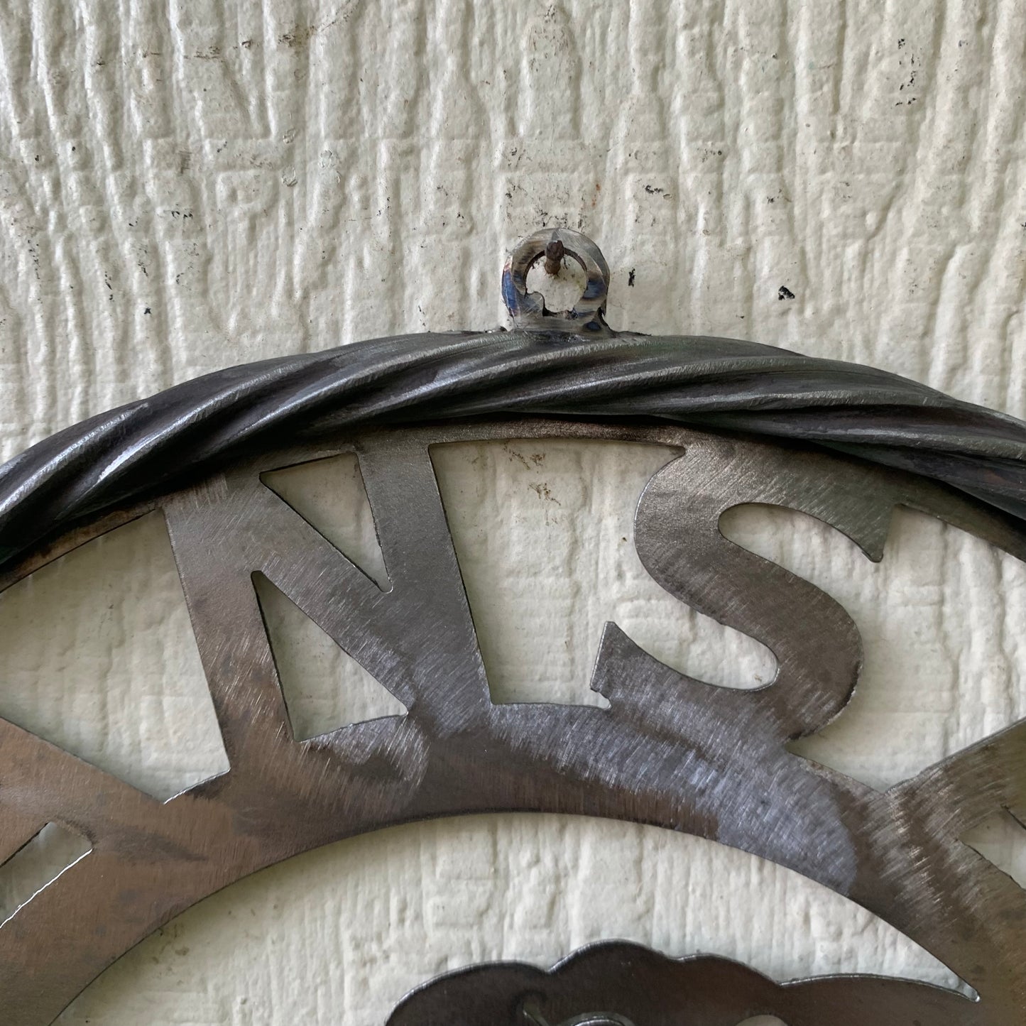 KANSAS JAYHAWKS RAW METAL CUSTOM VINTAGE CRAFT WALL ART TEAM SIGN HANDMADE