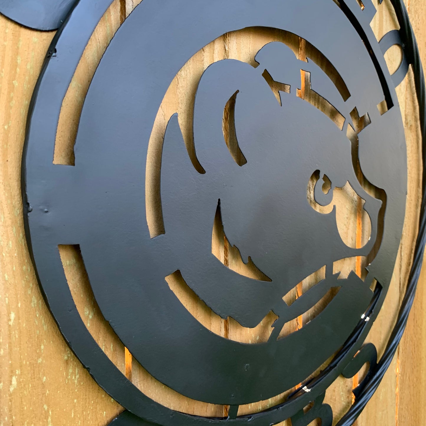 12", 18", 24", 32" CHICAGO CUBS CUSTOM BLACK & RAW METAL VINTAGE CRAFT TEAM SPORTS SIGN HANDMADE