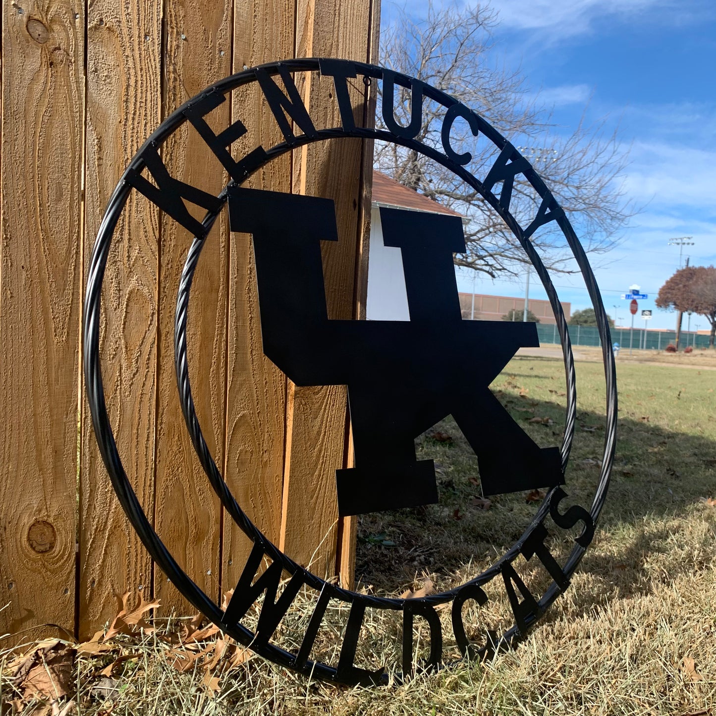 12", 18", 24", 32" KENTUCKY WILDCATS CUSTOM BLACK METAL VINTAGE CRAFT SIGN HANDMADE