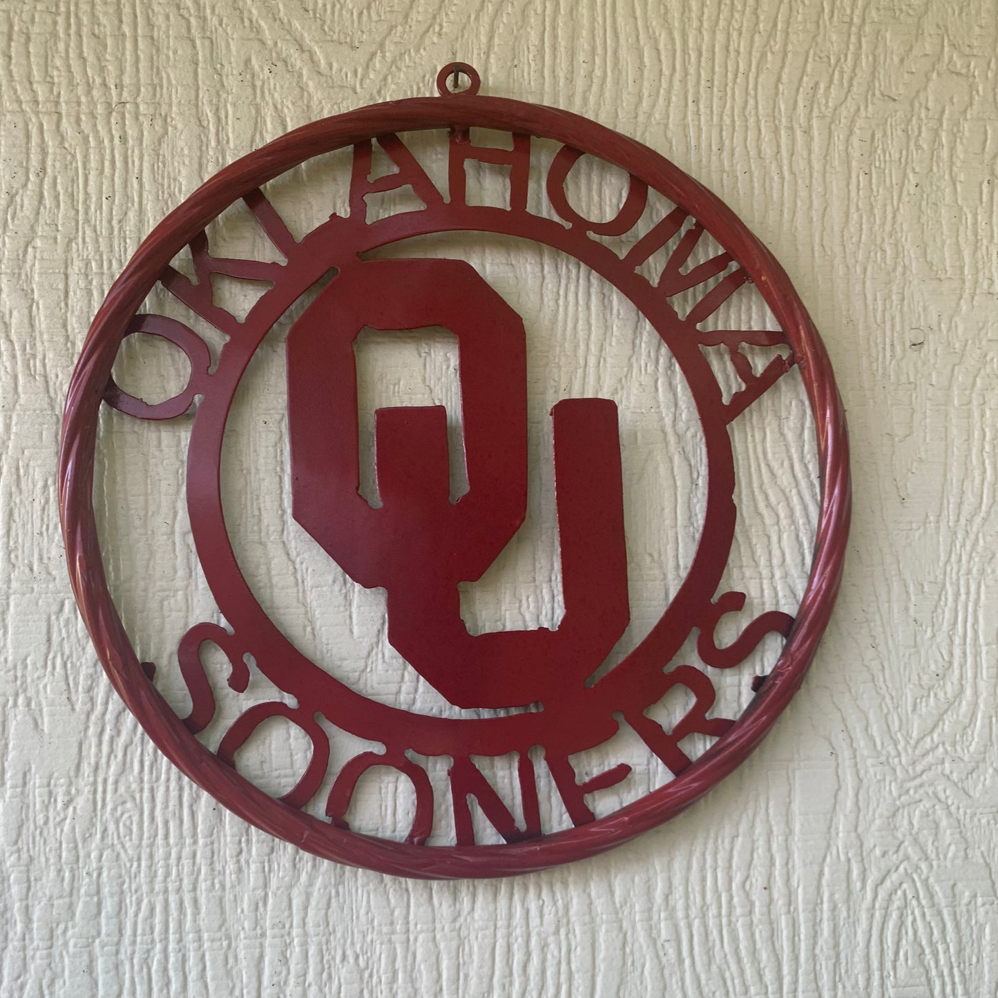 OU OKLAHOMA SOONERS RUSTIC RED METAL CUSTOM VINTAGE CRAFT WALL ART TEAM SIGN HANDMADE 12", 18", 24", 32"