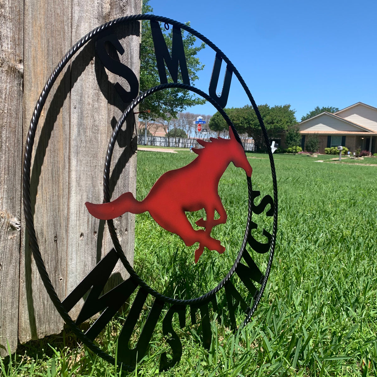 12",18",24",32",36" SMU MUSTANGS METAL CUSTOM VINTAGE CRAFT WALL ART TEAM SIGN HANDMADE