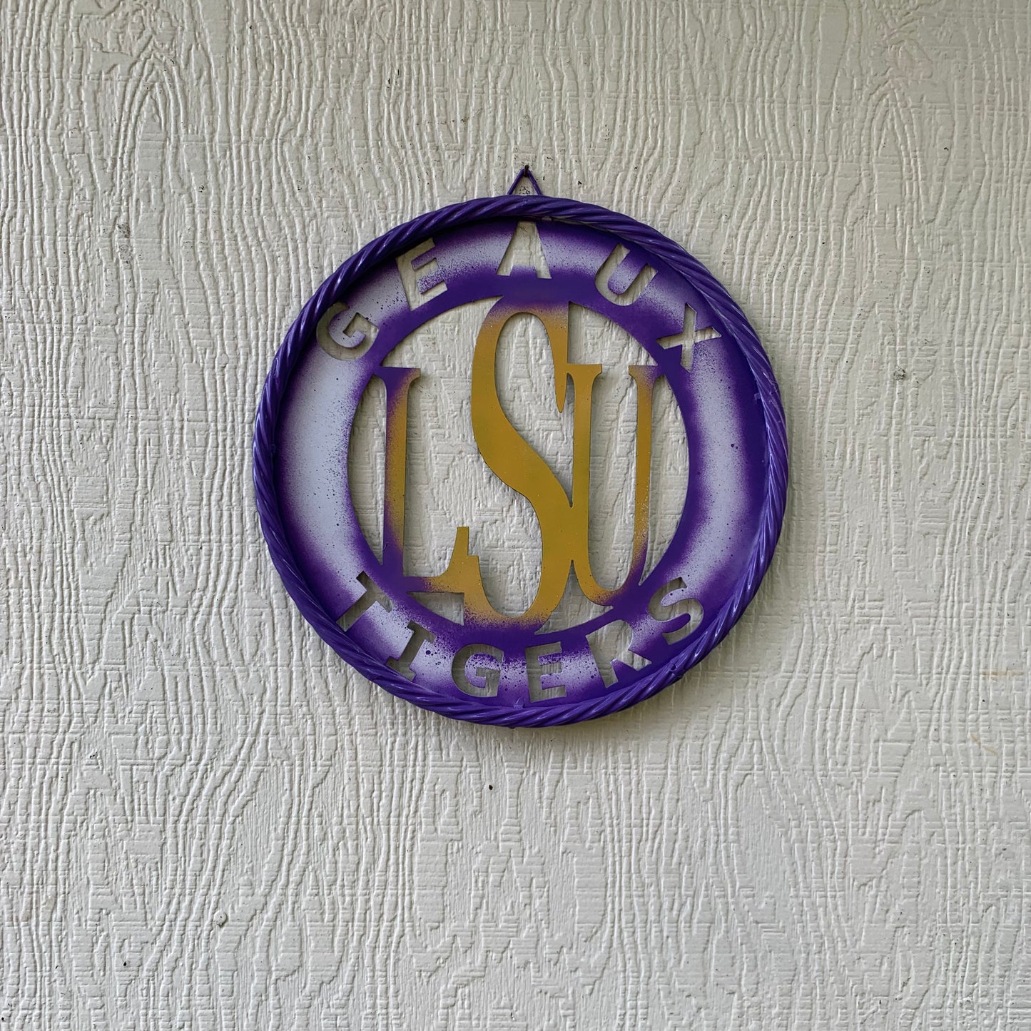 12",18",24",32" LSU GEAUX TIGERS CUSTOM METAL VINTAGE CRAFT SIGN TEAM WALL ART WESTERN HOME DECOR