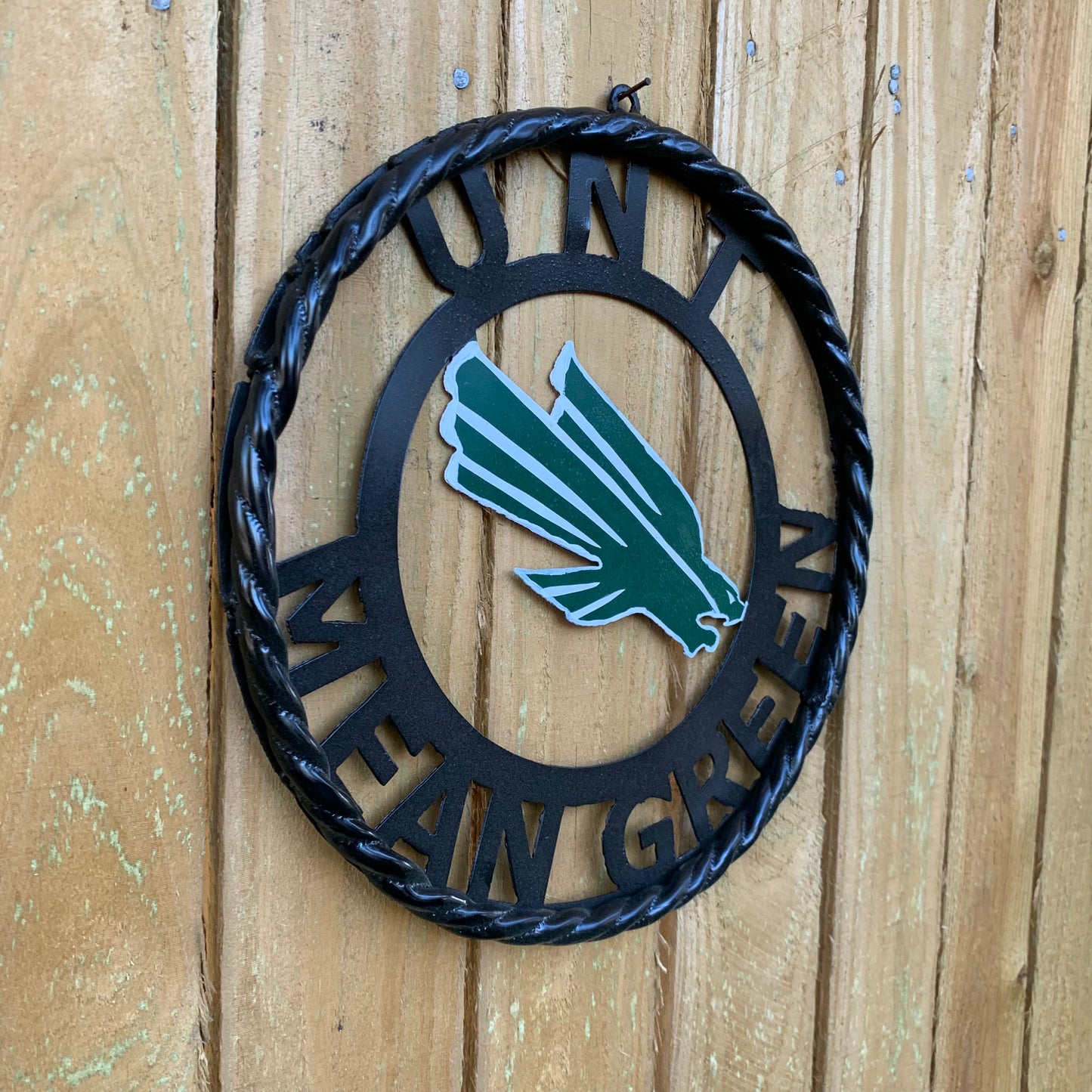 12",18",24" UNT MEAN GREEN CUSTOM METAL VINTAGE CRAFT TEAM SIGN WESTERN HOME DECOR HANDMADE