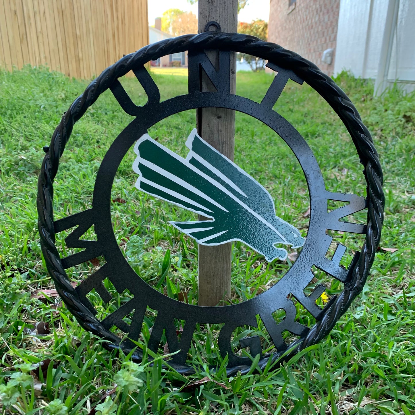 12",18",24" UNT MEAN GREEN CUSTOM METAL VINTAGE CRAFT TEAM SIGN WESTERN HOME DECOR HANDMADE