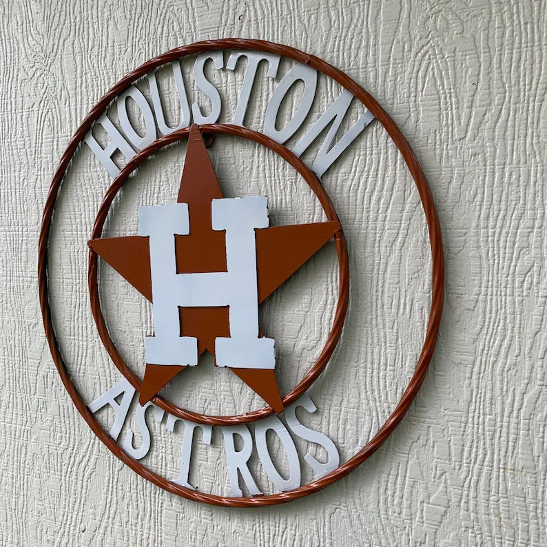 Houston Astros Retro Vintage Logo - Sheet Of 3 Triple Spirit