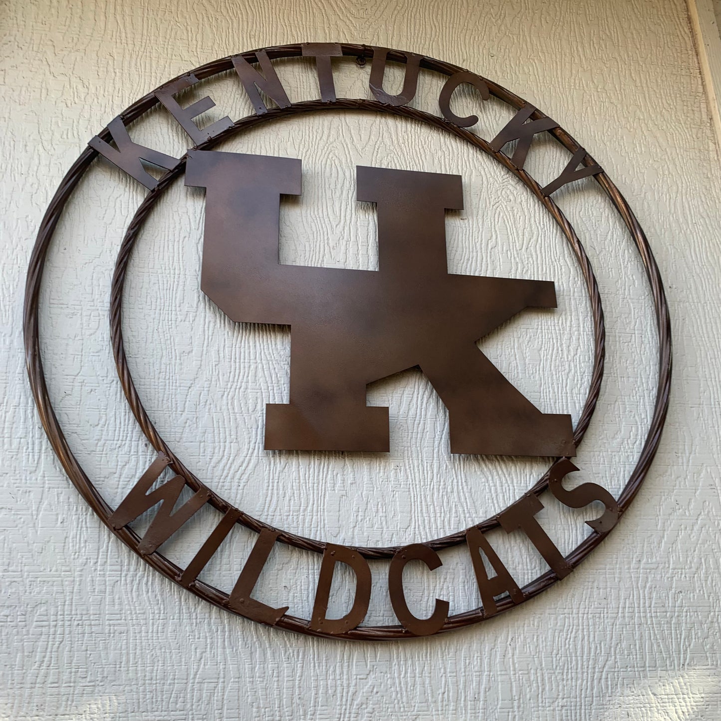 12",18", 24", 32" KENTUCKY WILDCATS RUSTIC BRONZE CUSTOM METAL VINTAGE CRAFT SIGN HANDMADE