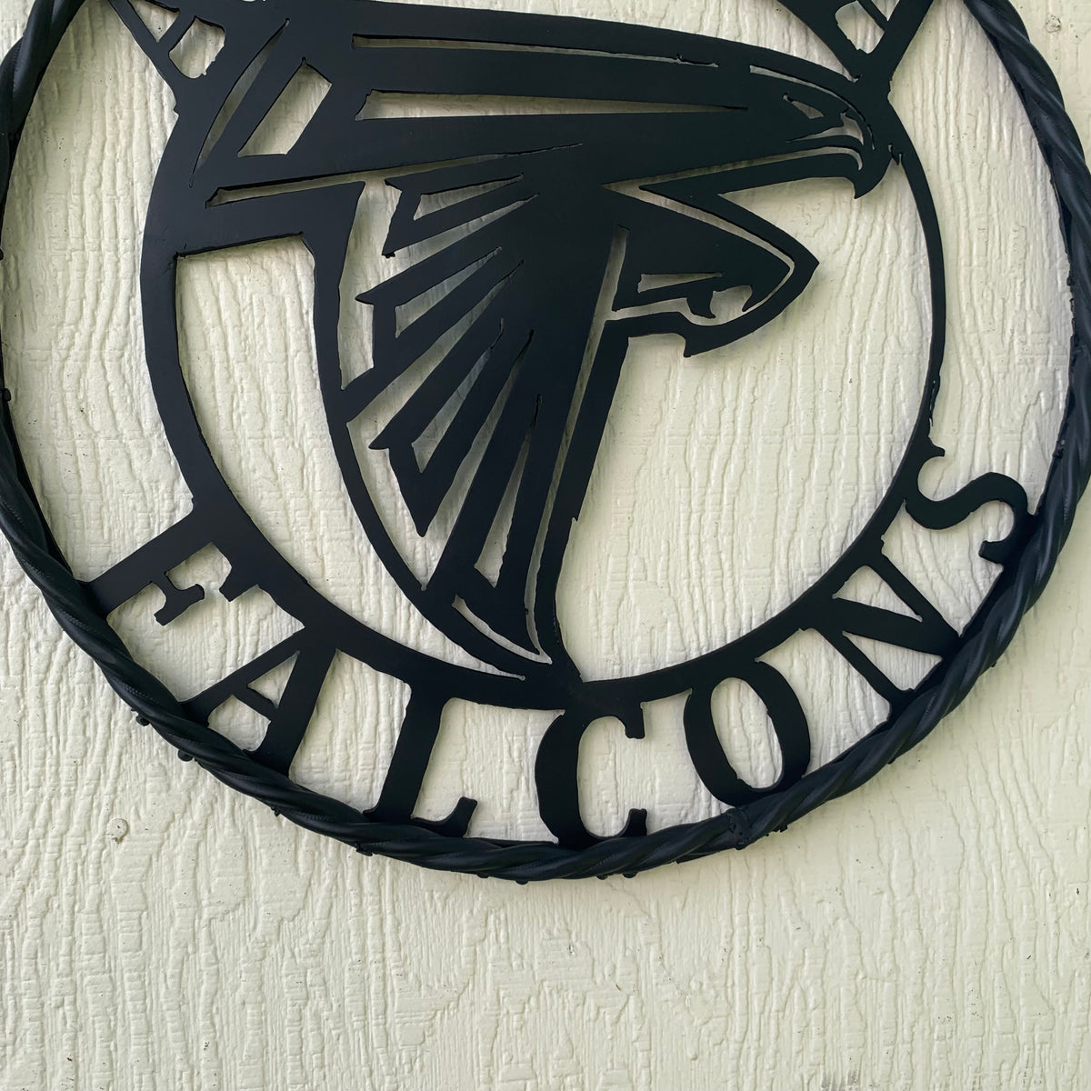 12",18",24",32",36" ATLANTA FALCONS BLACK METAL CUSTOM METAL VINTAGE CRAFT SIGN FOOTBALL TEAM WESTERN HOME DECOR HANDMADE