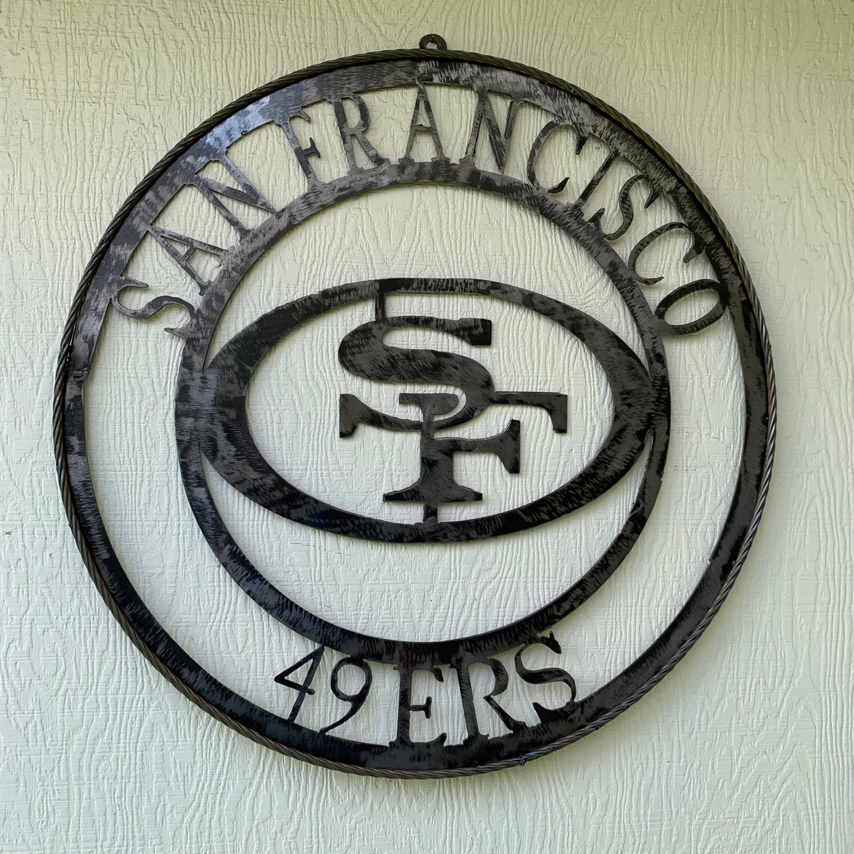 SAN FRANCISCO 49ERS METAL CUSTOM VINTAGE RAW METAL CRAFT TEAM SIGN HANDMADE 12",18",24",32",36",40",50"