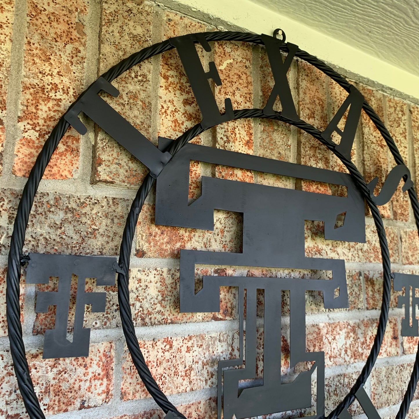TEXAS TECH RUSTIC BLACK CUSTOM METAL VINTAGE CRAFT WESTERN HOME DECOR HANDMADE