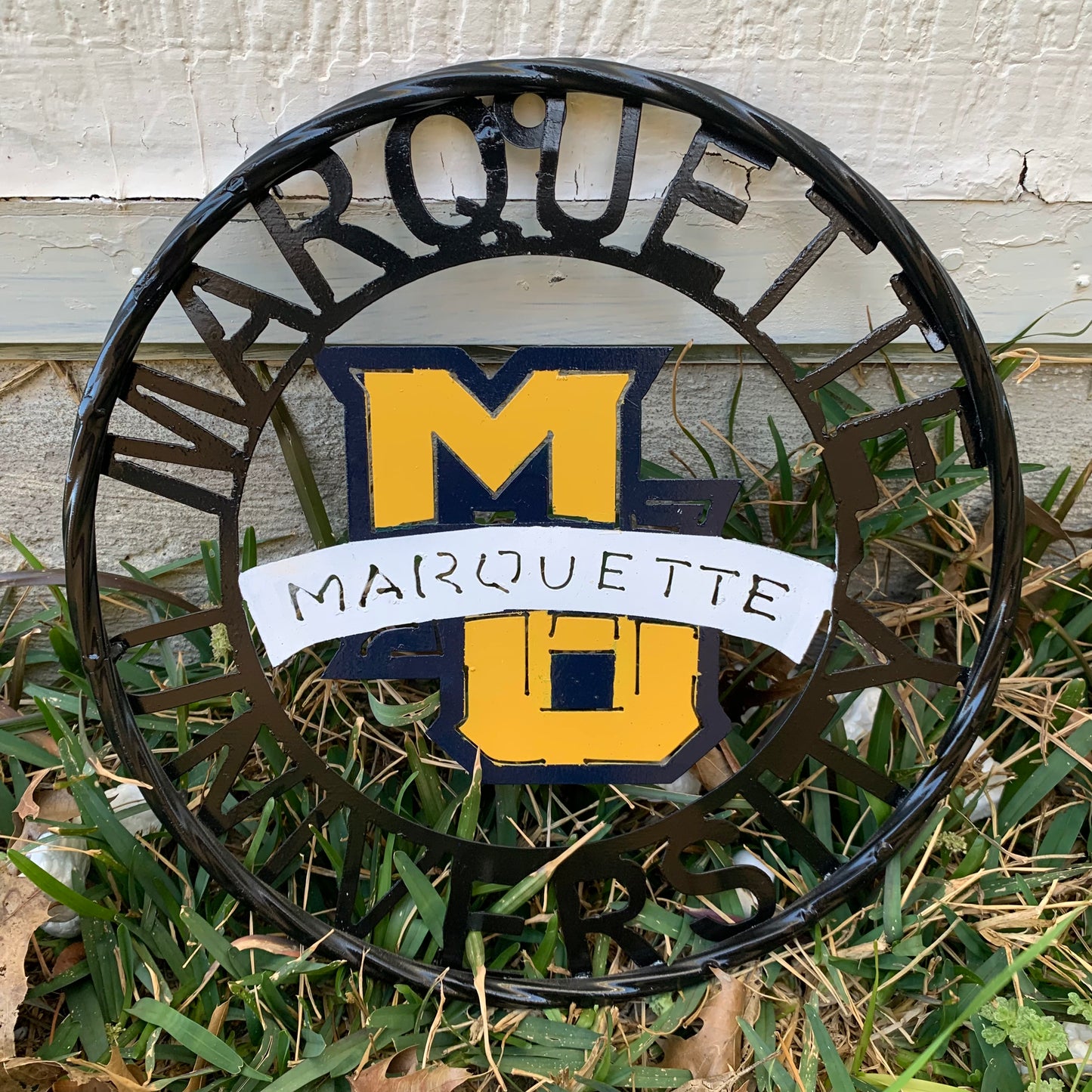 12",18",24" MARQUETTE METAL CUSTOM VINTAGE CRAFT WALL ART TEAM SIGN HANDMADE