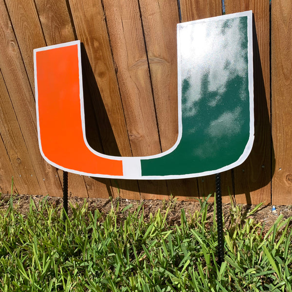 24"x15" MIAMI HURRICANES CUSTOM METAL VINTAGE CRAFT SIGN WESTERN HOME DECOR HANDMADE LASER CUT