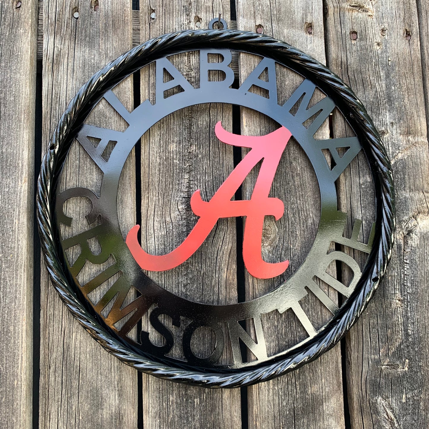 ALABAMA CRIMSON TIDE LASERCUT CUSTOM METAL VINTAGE CRAFT SIGN TEAM WESTERN HOME DECOR
