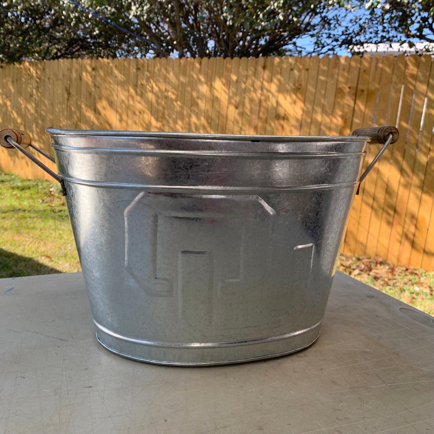 18" OU SOONERS SILVER OVAL METAL TUB WESTERN HOME DECOR METAL ART NEW #EH10395