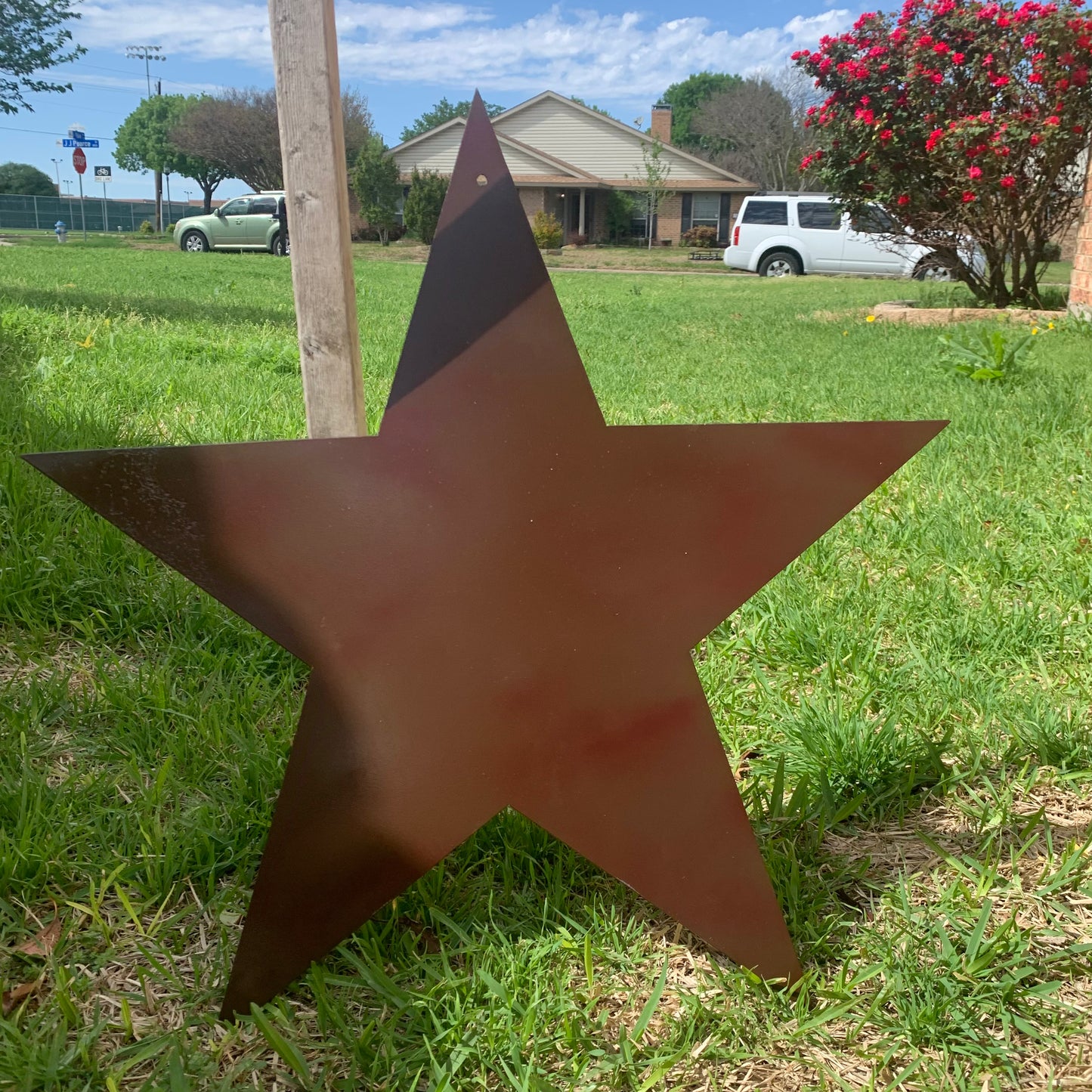 2D FLAT STAR BARN PLAIN LASERCUT METAL BROWN STAR ART WESTERN HOME DECOR HANDMADE #EH12822
