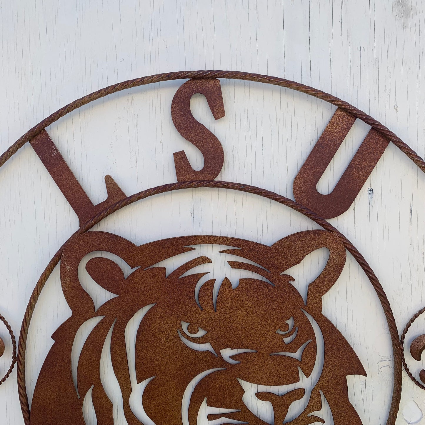 LSU TIGERS METAL CUSTOM VINTAGE CRAFT ART SIGN  WESTERN HOME DECOR 12,18",24",32",36"