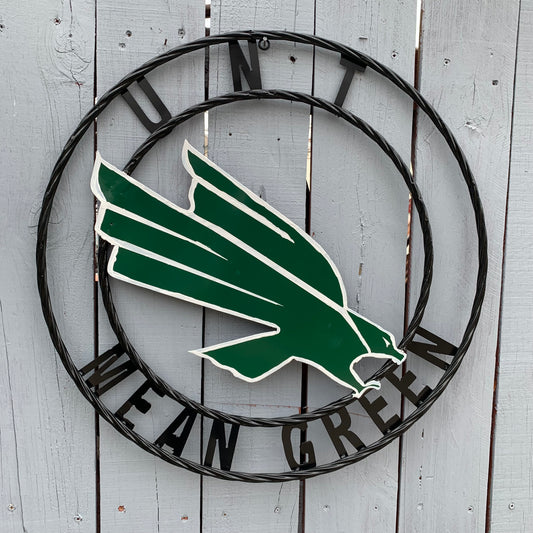 12",18",24",32",36" UNT MEAN GREEN CUSTOM METAL VINTAGE CRAFT SIGN TEAM HANDMADE