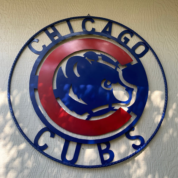 Chicago Cubs 18'' x 18'' USA Shape Cutout Sign