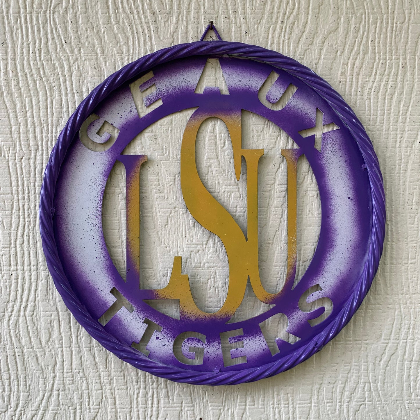 12",18",24",32" LSU GEAUX TIGERS CUSTOM METAL VINTAGE CRAFT SIGN TEAM WALL ART WESTERN HOME DECOR