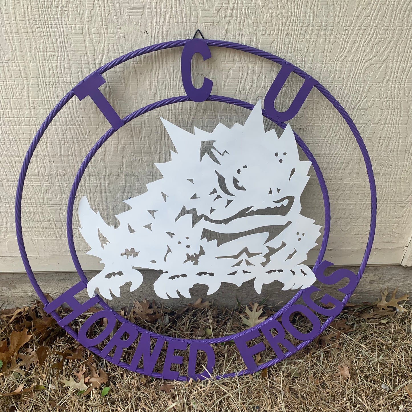 12",18",24",32",36" TCU HORNED FROGS CUSTOM METAL VINTAGE CRAFT TEAM SIGN HANDMADE