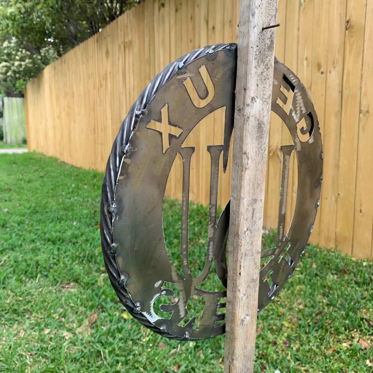 12",18",24",32" LSU GEAUX TIGERS CUSTOM RAW METAL VINTAGE CRAFT TEAM SIGN WESTERN HOME DECOR HANDMADE