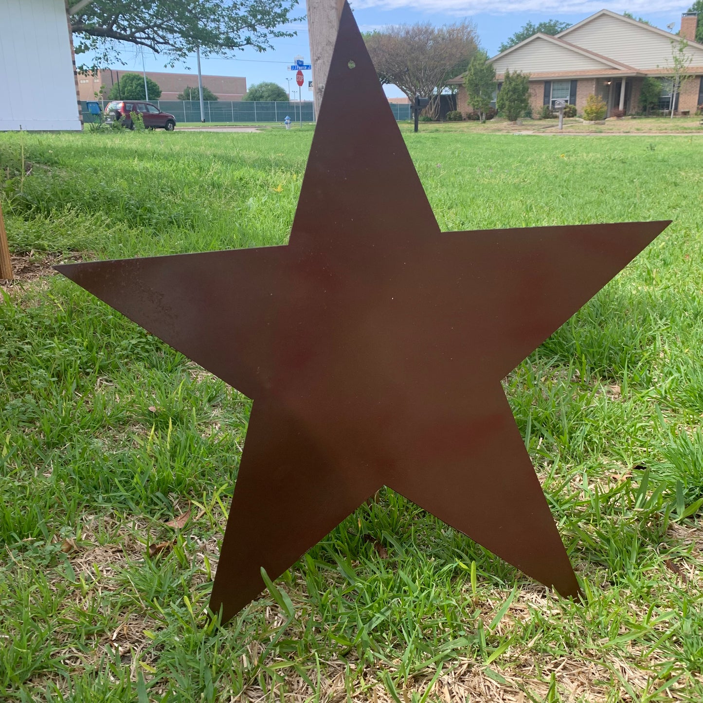 2D FLAT STAR BARN PLAIN LASERCUT METAL BROWN STAR ART WESTERN HOME DECOR HANDMADE #EH12822