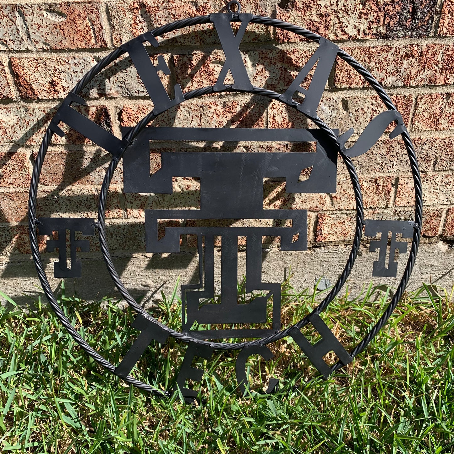 TEXAS TECH RUSTIC BLACK CUSTOM METAL VINTAGE CRAFT WESTERN HOME DECOR HANDMADE