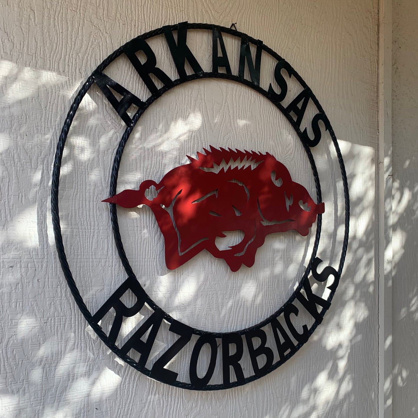 ARKANSAS RAZORBACKS CUSTOM METAL VINTAGE CRAFT SIGN TEAM WALL ART WESTERN HOME DECOR HANDAMADE