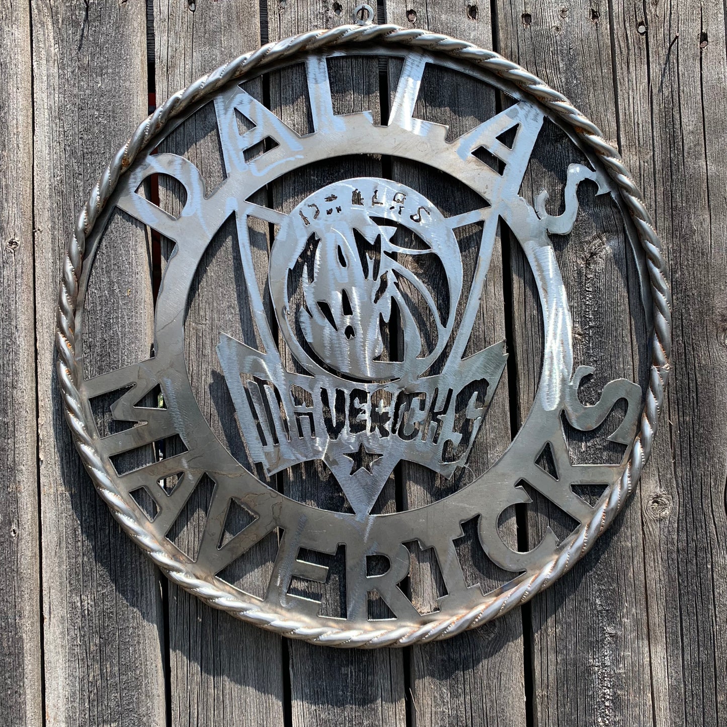 12",18", 24", 32",36" DALLAS MAVERICKS CUSTOM RAW METAL VINTAGE CRAFT TEAM SPORTS SIGN HANDMADE