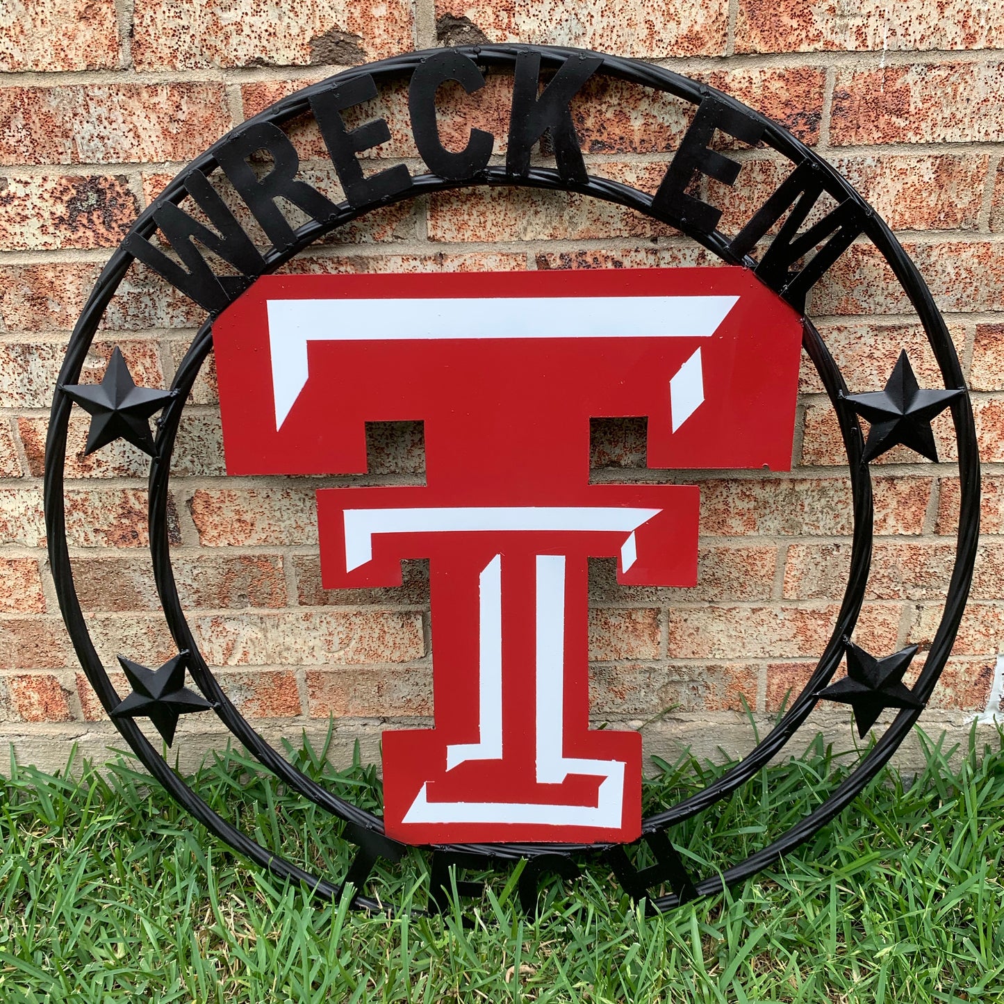 WRECKEM TEXAS TECH CUSTOM VINTAGE CRAFT METAL TEAM SIGN