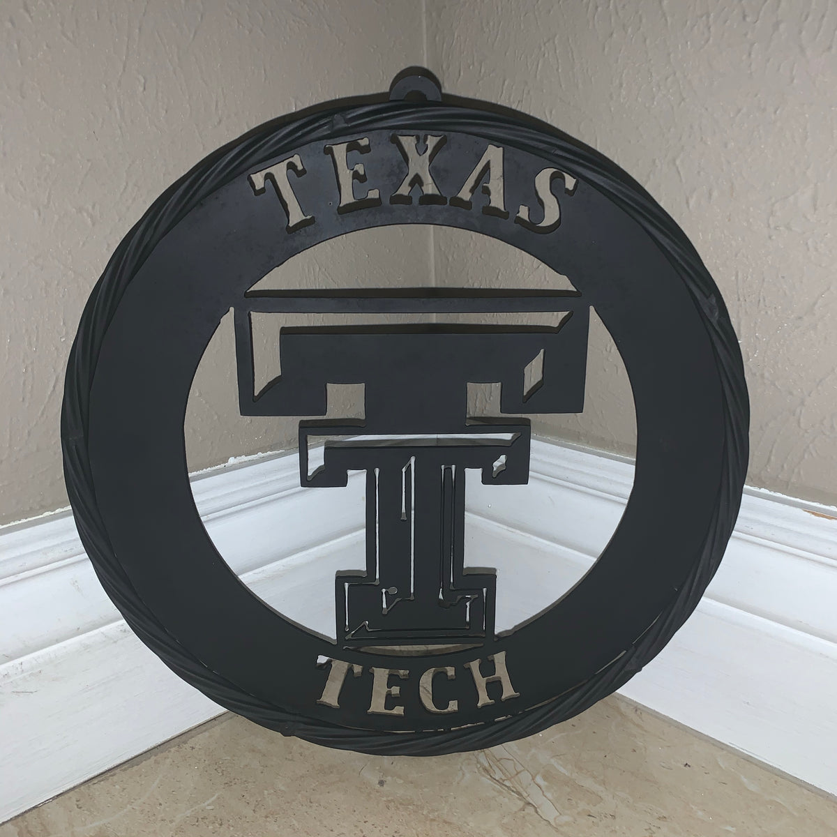 12",18",24",32",36" TEXAS TECH RUSTIC BLACK CUSTOM METAL VINTAGE CRAFT TEAM SIGN HANDMADE TO ORDER