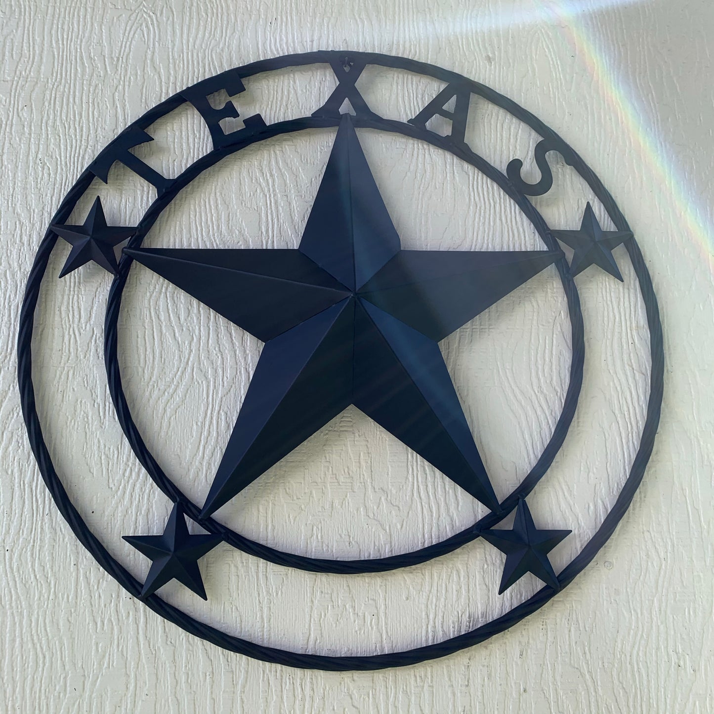 24" TEXAS BLACK STAR BARN STAR METAL ART WESTERN HOME DECOR VINTAGE RUSTIC BLACK