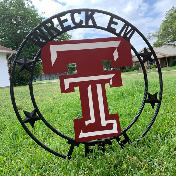 TEXAS TECH METAL COLLEGE WESTERN HOME DECOR WALL ART BRAND NEW