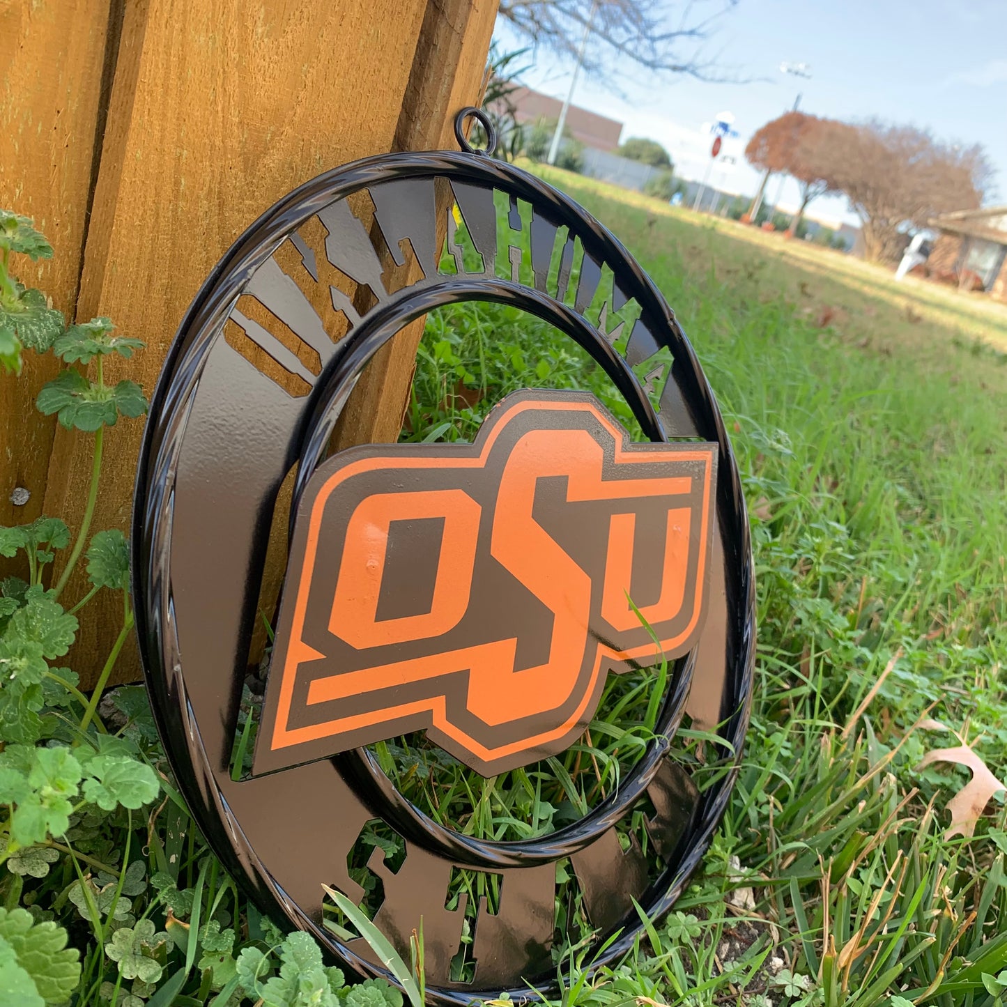 12" OSU OKLAHOMA STATE COWBOYS CUSTOM METAL VINTAGE CRAFT SIGN WESTERN HOME DECOR HANDMADE