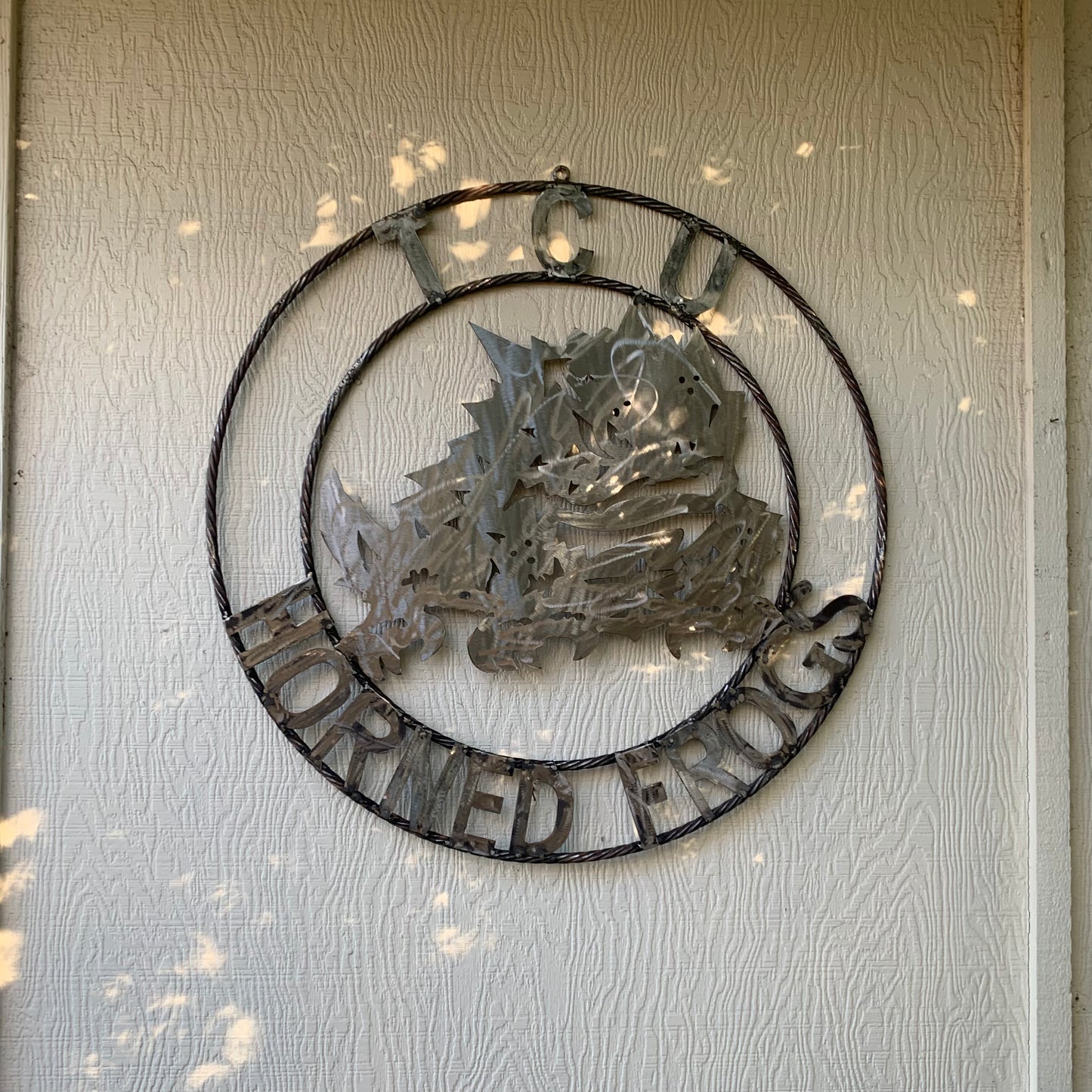 18",24",32" TCU HORNED FROGS RAW METAL CUSTOM VINTAGE CRAFT TEAM SIGN HANDMADE