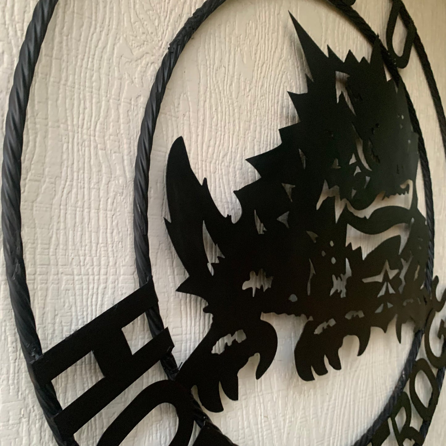 TCU HORNED FROGS BLACK CUSTOM METAL VINTAGE CRAFT TEAM SIGN HANDMADE