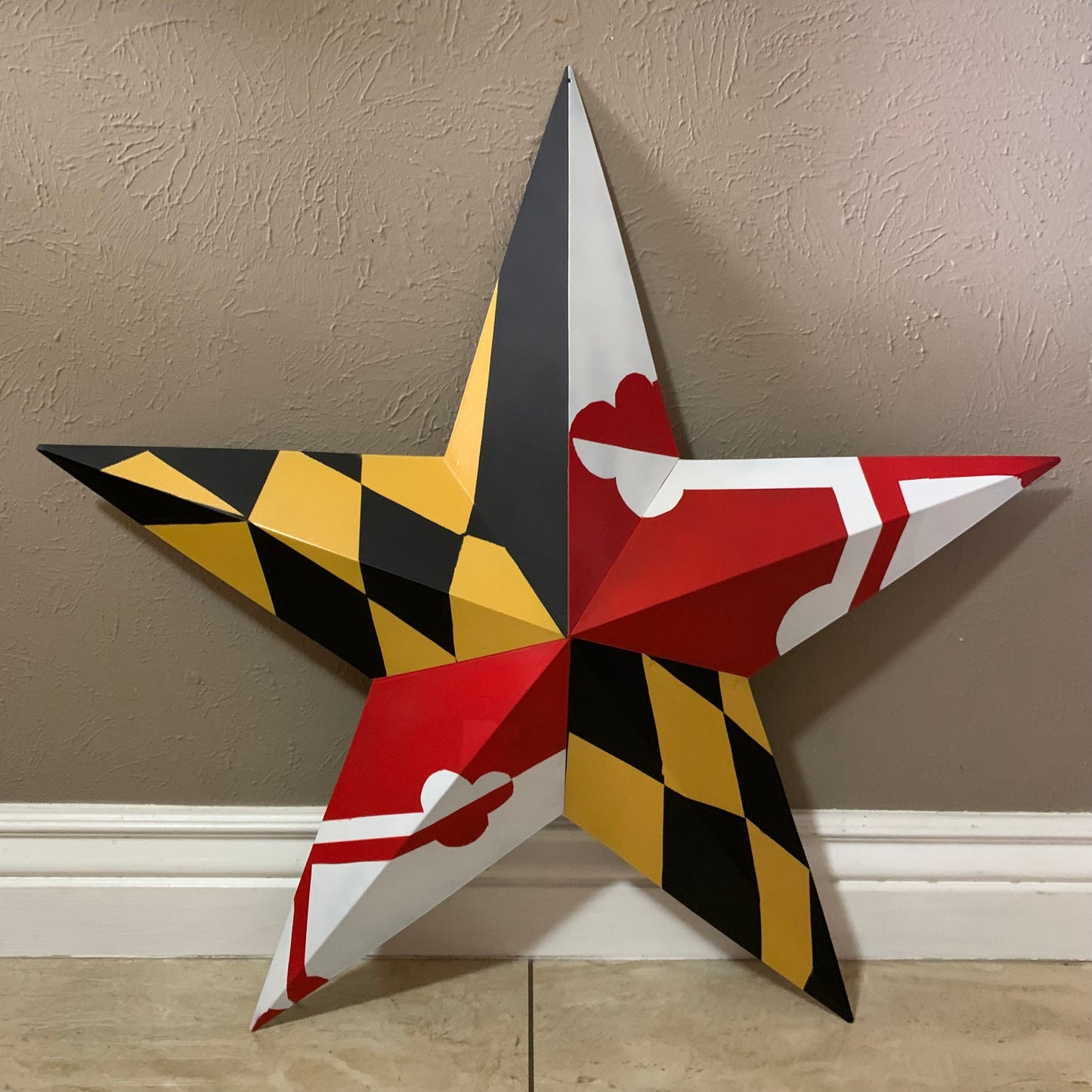 MARYLAND FLAG BARN METAL STAR WESTERN HOME DECOR HANDMADE 22",24",30",36" #EH10423