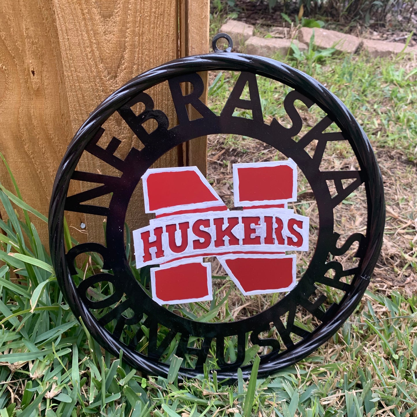 NEBRASKA HUSKERS METAL CUSTOM VINTAGE CRAFT TEAM SIGN WESTERN HOME DECOR HANDMADE 12",18",24",36"